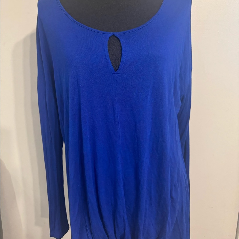 Daisy Fuentes royal blue long sleeve top. Size large, never worn